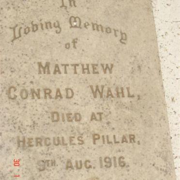 WAHL Matthew Conrad -1916