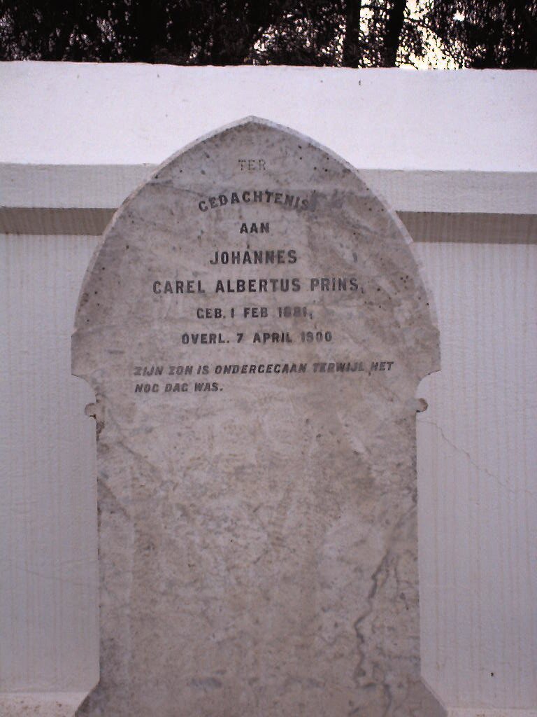 PRINS Johannes Carel Albertus 1881-1900
