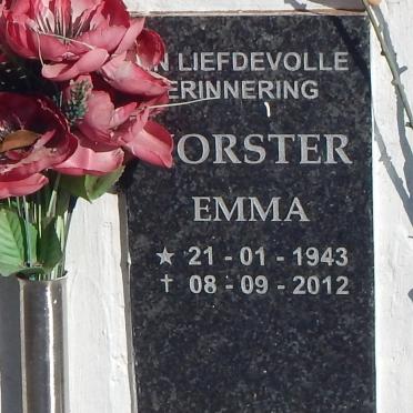 VORSTER Emma 1943-2012