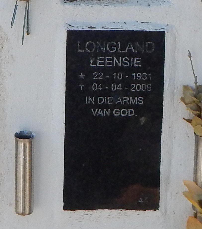 LONGLAND Leensie 1931-2009