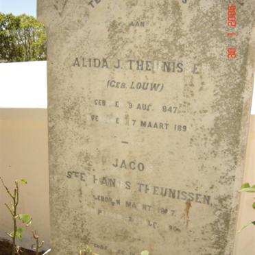 THEUNISSEN Jacob Stephanus 1847-1907 &amp;  Alida J. LOUW 1847-1891