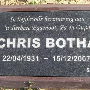 BOTHA Chris 1931-2007