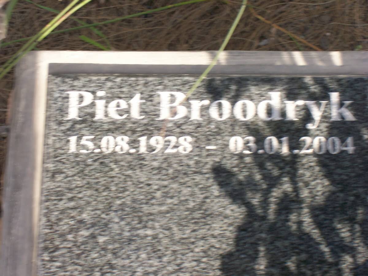 BROODRYK Piet 1928-2004