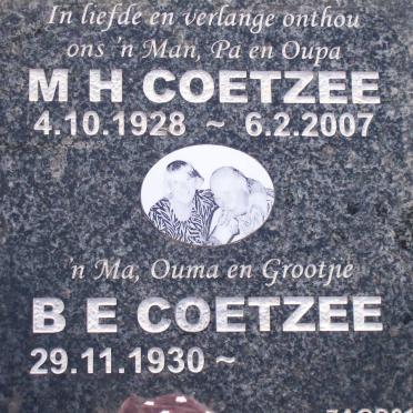 COETZEE M.H. 1928-2007 &amp; B.E. 1930-.