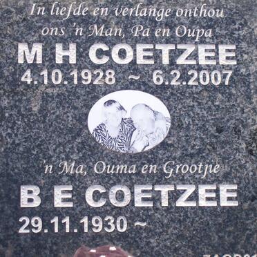 COETZEE M.H. 1928-2007 &amp; B.E. 1930-.