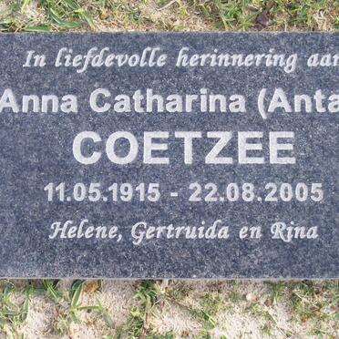 COETZEE Anna Catharina 1915-2005