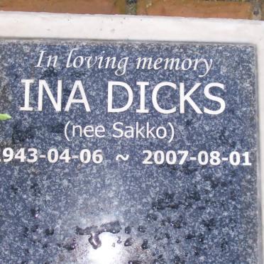 DICKS Ina nee SAKKO 1943-2007.JPG