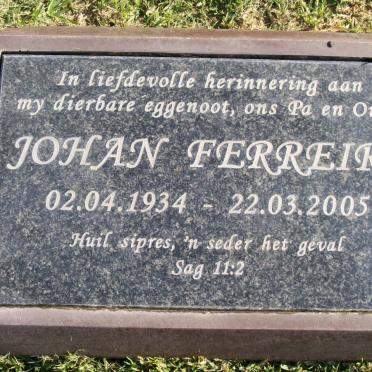 FERREIRA Johan 1934-2005