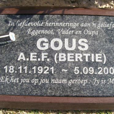 GOUS A.E.F. 1921-2007