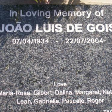 GOIS Joáo Luis, de 1934-2004