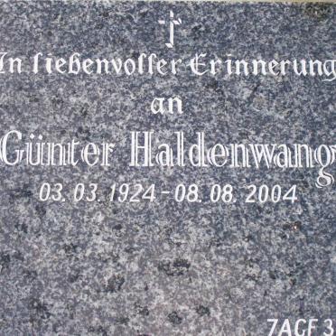HALDENWANG Gunter 1924-2004