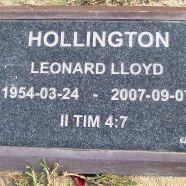 HOLLINGTON Leonard Lloyd 1954-2007