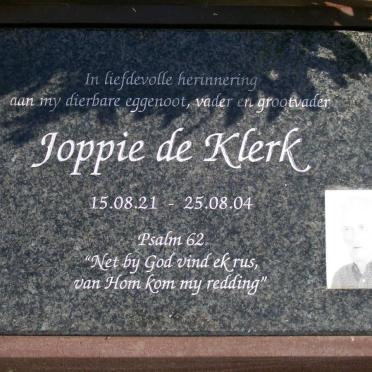 KLERK Joppie, de 1921-2004