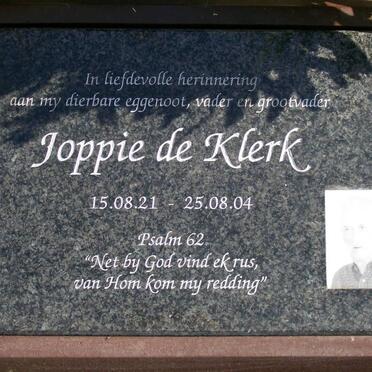 KLERK Joppie, de 1921-2004