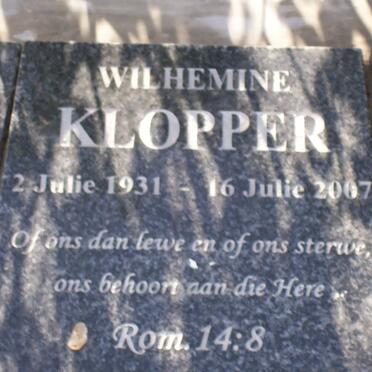 KLOPPER Wilhemine 1931-2007