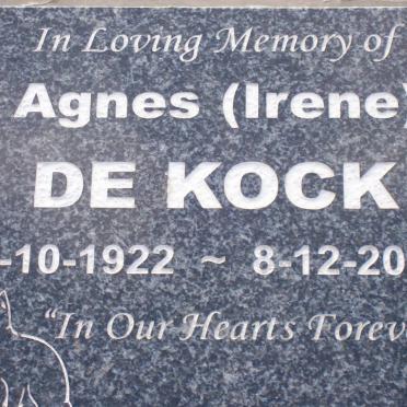 KOCK Agnes, de 1922-2007