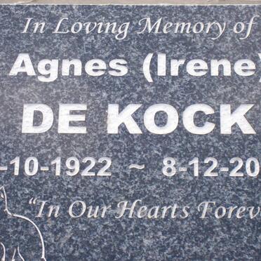 KOCK Agnes, de 1922-2007