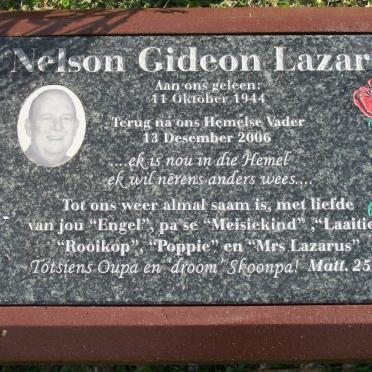 LAZARUS Nelson Gideon 1944-2006