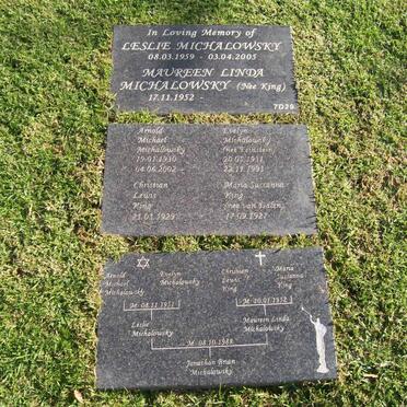 MICHALOWSKY Leslie 1959-2005 &amp; Maureen Linda KING 1952-