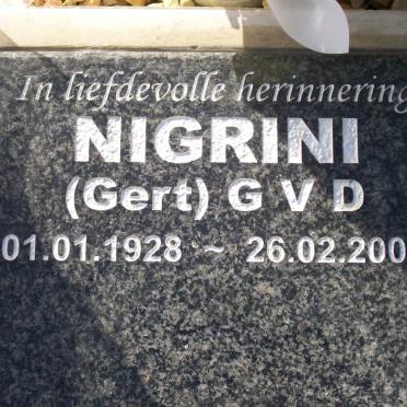 NIGRINI G.V.D. 1928-2008