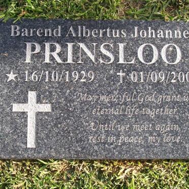 PRINSLOO Barend Albertus Johannes 1929-2006