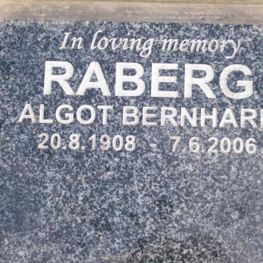 RABERG Algot Bernhard 1908-2006