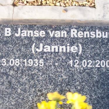 RENSBURG L.B., Janse van 1935-2006