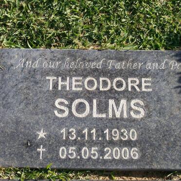 SOLMS Theodore 1930-2006