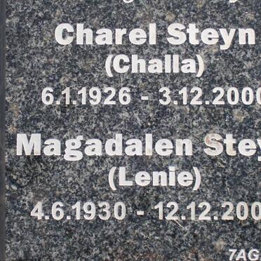 STEYN Charel 1926-2000 &amp; Magadalen 1930-2004