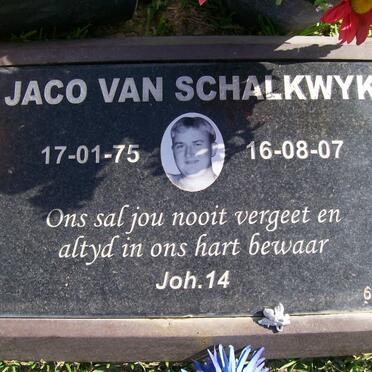 SCHALKWYK Jaco, van 1975-2007