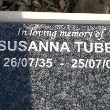 TUBBY Susanna 1935-2002