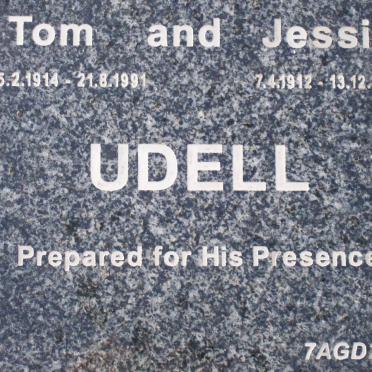 UDELL Tom 1914-1991 &amp; Jessie 1912-2004