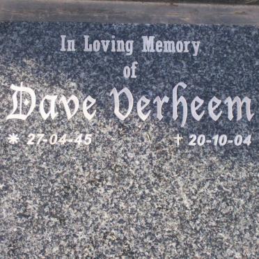 VERHEEM Dave 1945-2004
