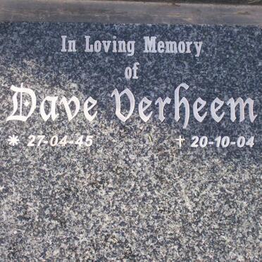 VERHEEM Dave 1945-2004