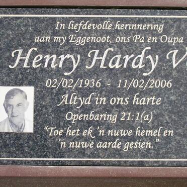 VOS Henry Hardy 1936-2006