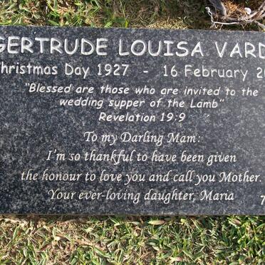 VARDO Gertrude Louisa 1927-2007