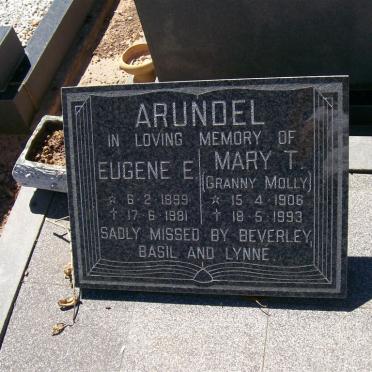 ARUNDEL Eugene E. 1899-1981 &amp; Mary T. 1906-1993