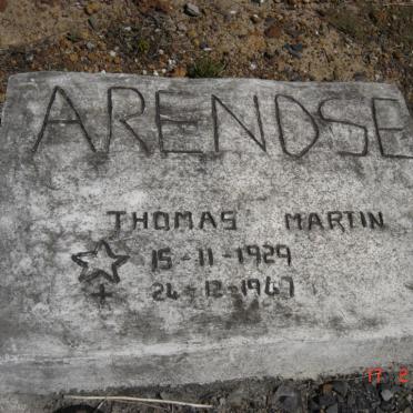 ARENDSE Thomas Martin 1929-19?7