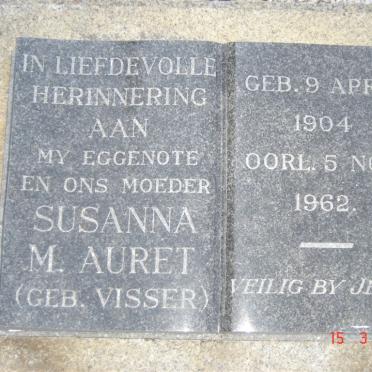 AURET Susanna M. nee VISSER 1904-1962