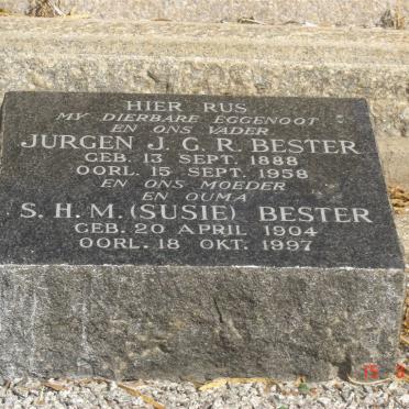 BESTER Jurgen J.G.R. 1888-1958 &amp; S.H.M. 1904-1997