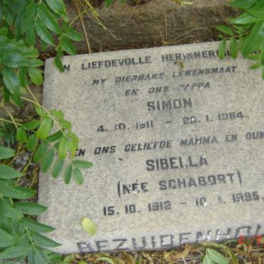 BEZUIDENHOUT Simonn 1911-1964 &amp; Sibella SCHABORT 1912-1995