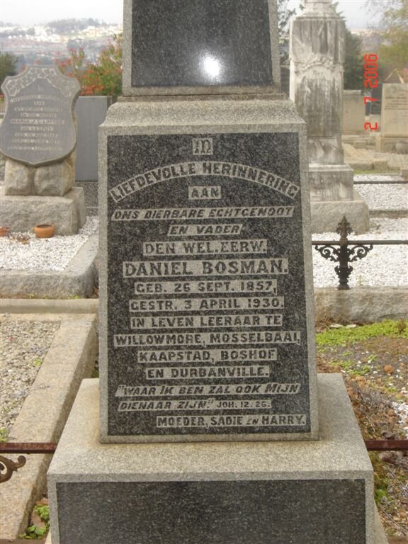 BOSMAN Daniel 1857-1930