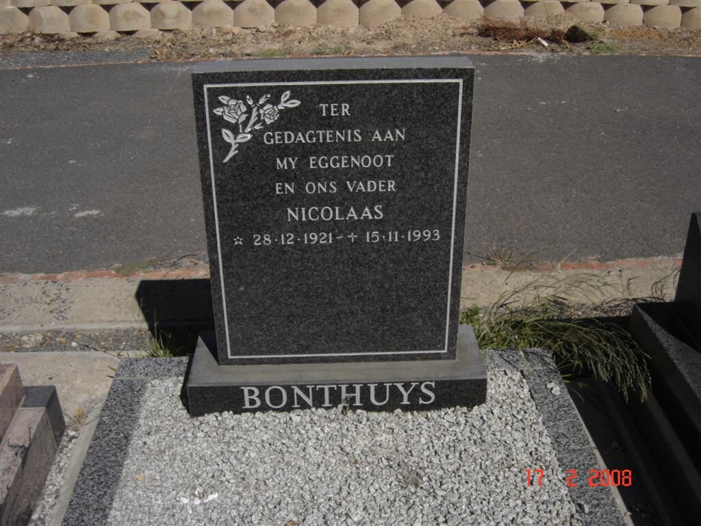 BONTHUYS Nicolaas 1921-1993