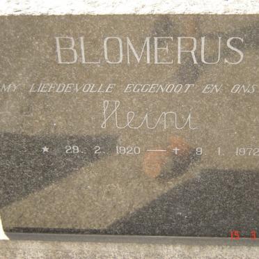 BLOMERUS Hein 1920-1972