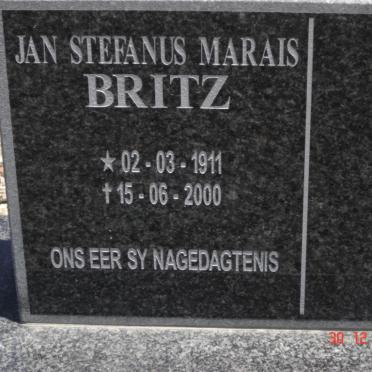 BRITZ Jan Stefanus Marais 1911-2000