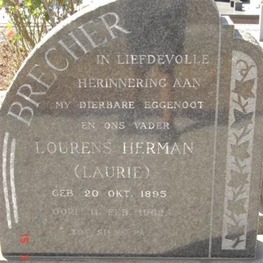 BRECHER Lourens Herman 1895-1962 &amp; Maria Johanna Christina BEUKES 1908-1995