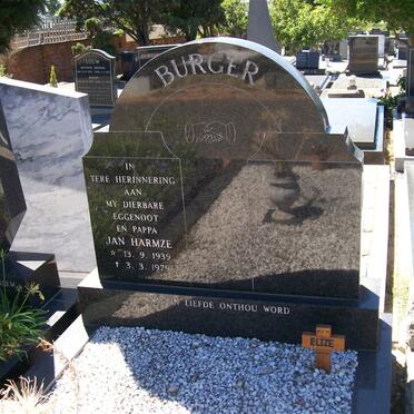 BURGER Jan Harmze 1939-1979 :: BURGER Elize  1968-2003