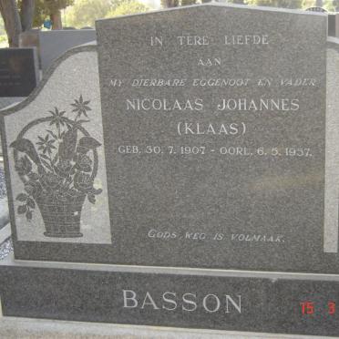 BASSON Nicolaas Johannes 1907-1957
