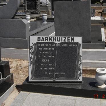 BARKHUIZEN Gert 1942-1984
