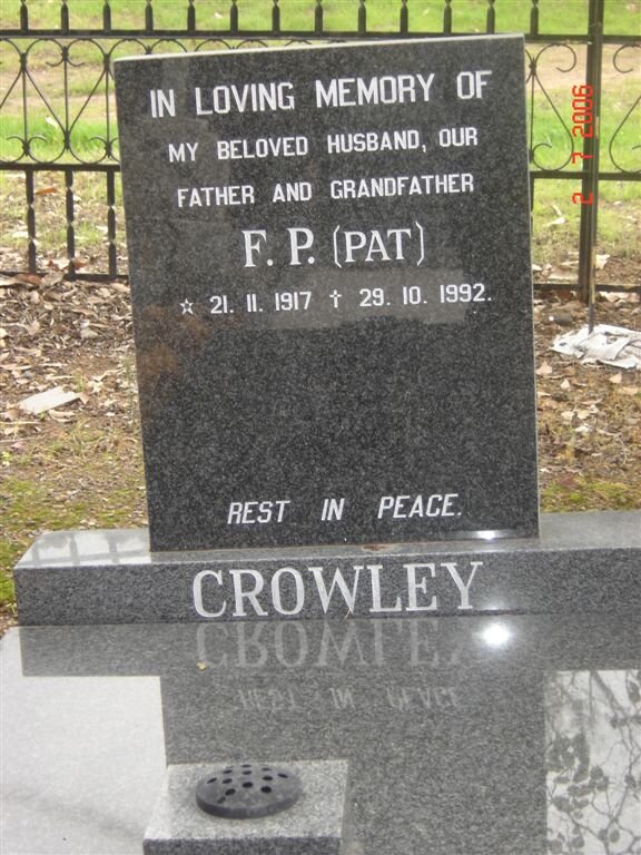 CROWLEY F.P. 1917-1992